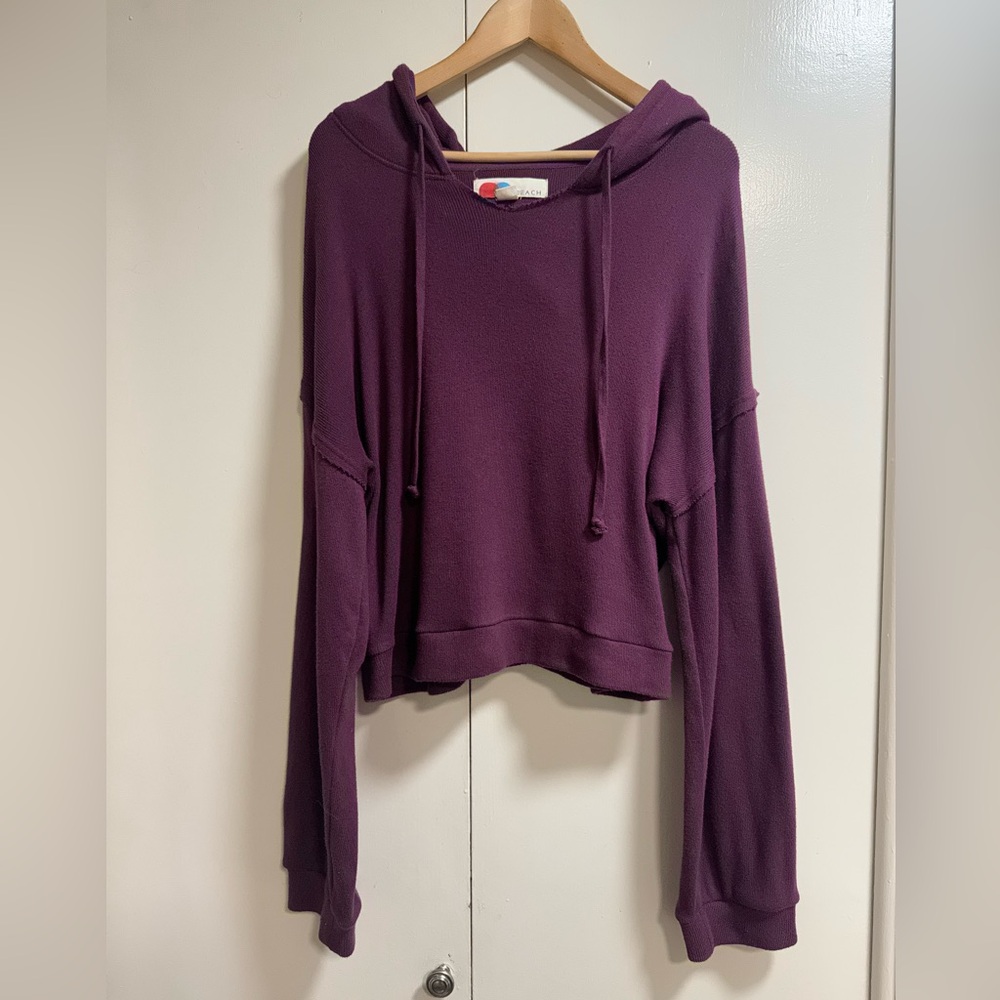 Free People FP Beach Purple Hoodie Sweatshirt